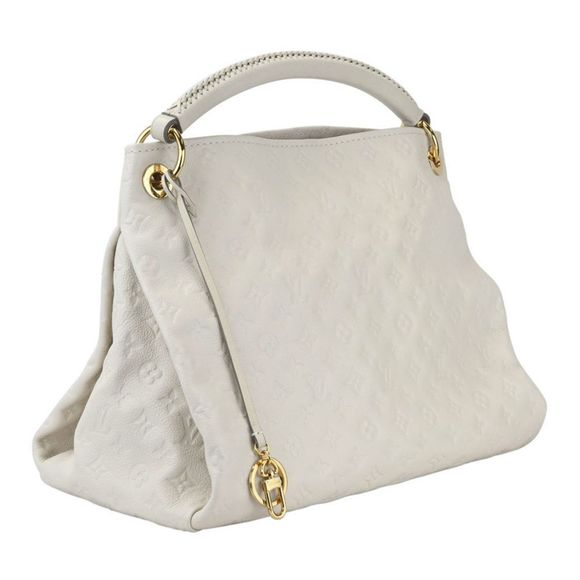 Louis Vuitton Artsy MM Monogram Amplant Neige White Leather Shoulder Bag - Picture 5 of 14